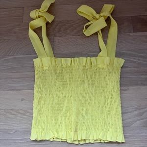 Yellow Tie Top Womens SIZE XS